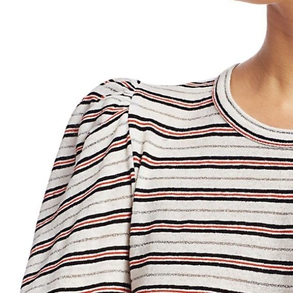 DEREK LAM 10 CROSBY| Amara Long-Sleeve Puff-Shoulder Tee - Picture 3 of 8